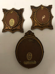Ornate Framed Lady Portrait Victorian French design by Cameo Creations SET OF 3