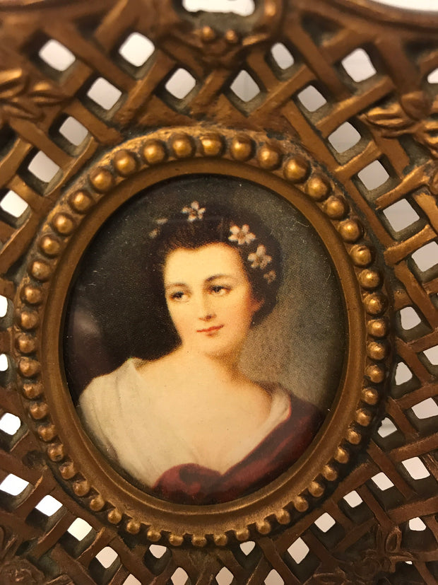 Ornate Framed Lady Portrait Victorian French design by Cameo Creations SET OF 3