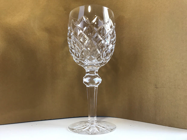Crystal Wine Goblet by Waterford  Made in Ireland Hand Blown Glass Powerscourt Pattern Luxury Stemware