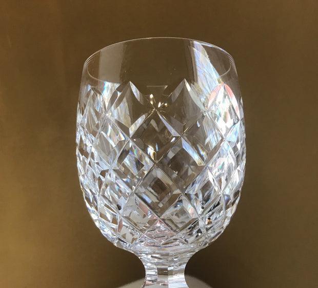 Crystal Wine Goblet by Waterford  Made in Ireland Hand Blown Glass Powerscourt Pattern Luxury Stemware