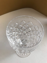 Crystal Wine Goblet by Waterford  Made in Ireland Hand Blown Glass Powerscourt Pattern Luxury Stemware