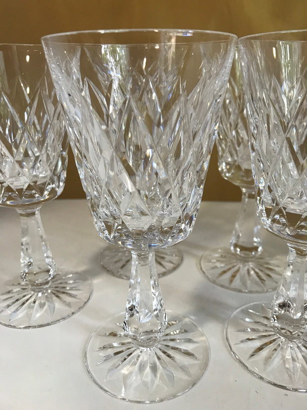 Waterford “KINSALE” Stemware Wine Claret Glasses Vintage  Crystal Brilliance Each being sold Separately