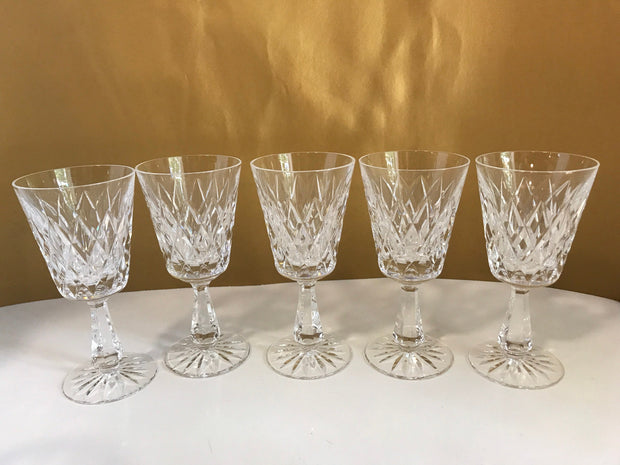 Waterford “KINSALE” Stemware Wine Claret Glasses Vintage  Crystal Brilliance Each being sold Separately