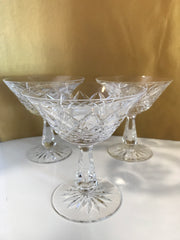 VINTAGE Waterford Kinsale Stemware Champagne Glasses Vintage  Crystal Brilliance Sold Separately AS IS