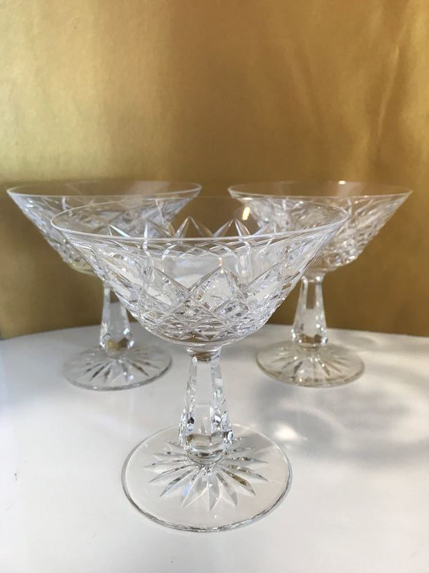 VINTAGE Waterford Kinsale Stemware Champagne Glasses Vintage  Crystal Brilliance Sold Separately AS IS