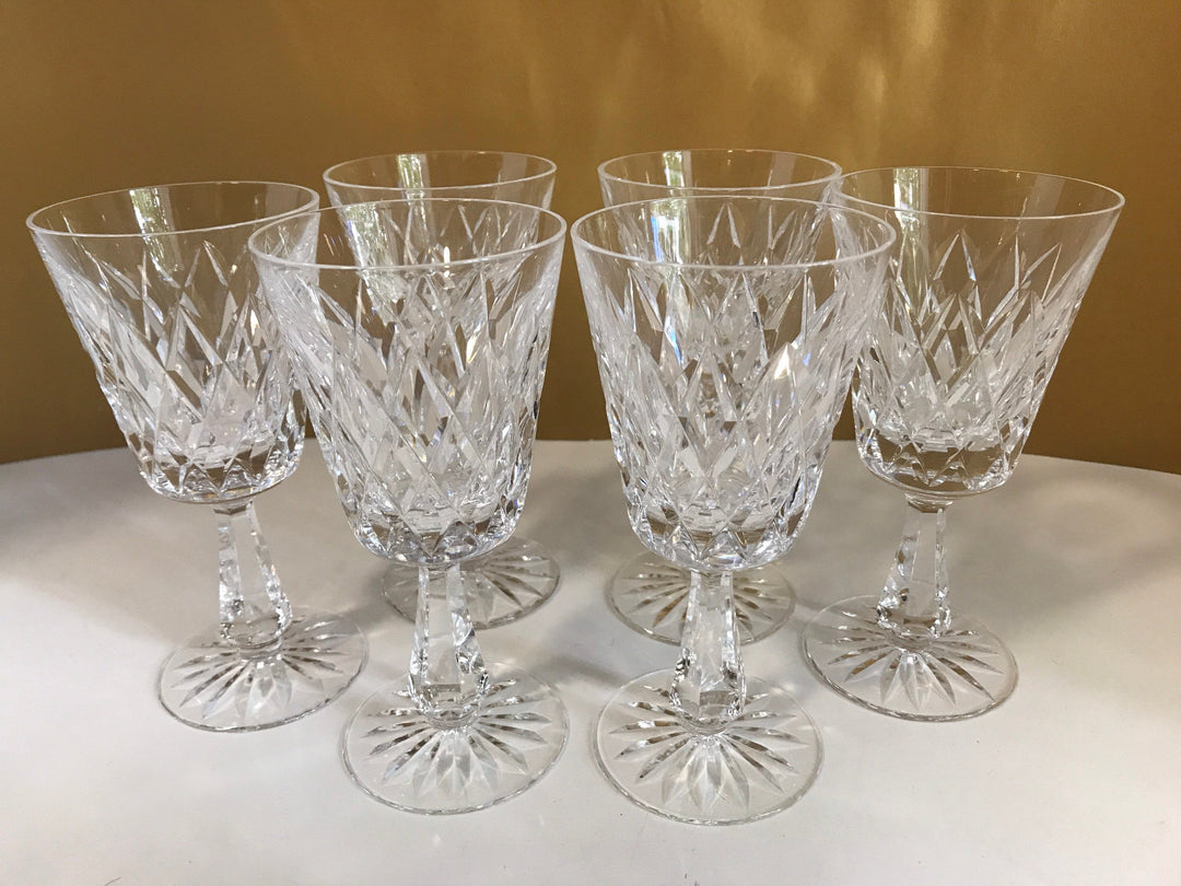 antique english crystal wine glasses Waterford “KINSALE” Stemware Wine Claret Glasses Vintage Crystal Brill –  Vintage Love Antiques