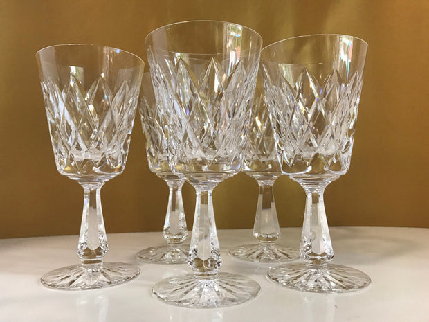 Waterford “KINSALE” Stemware Wine Claret Glasses Vintage  Crystal Brilliance Each being sold Separately