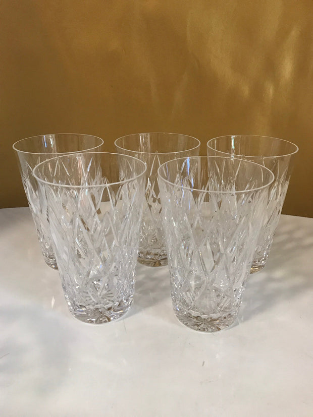 Waterford “KINSALE”Water Glasses Vintage Crystal Brilliance Each