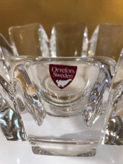 Vintage Orrefors “Corona” Crystal Brilliance Made in Sweden by Lars Hellsten Artist Signed 7 1/4&quot;x 4 3/4&quot; Like New