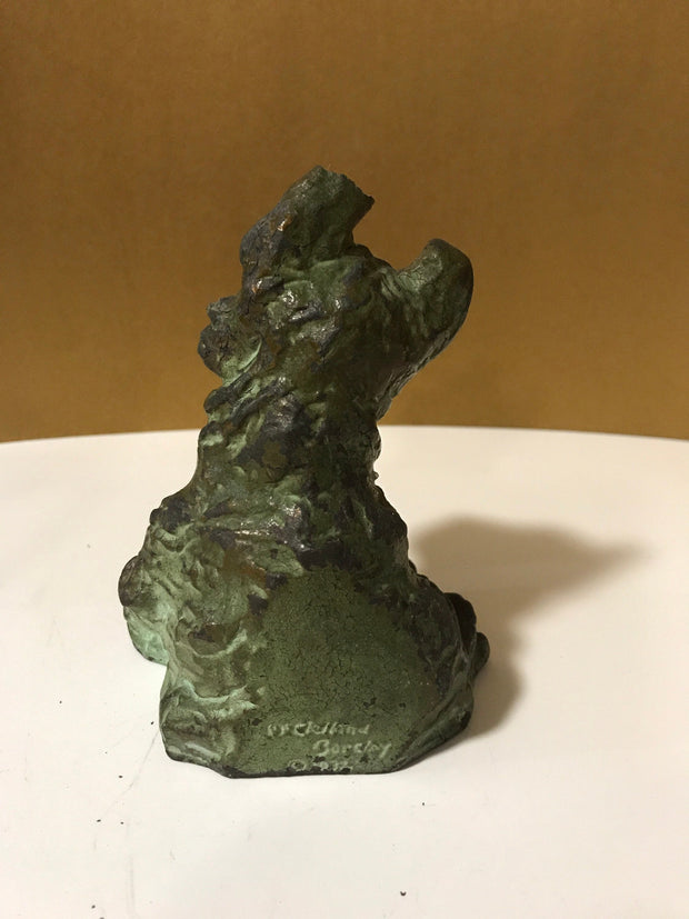 Vintage 1937 McClelland Barclays Scottish Terrier Dog Sculpture