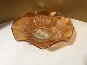 Mid CENTURY MARIGOLD Bowl in Iris & Herringbone by Jeannette Glass Co