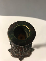 1900 Solid Brass Heron Candlestick Authentic Antique