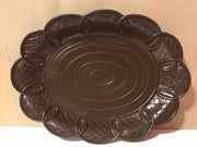 Syroco Wood Vintage Brown Oval Table Bowl/ Plate Fruit Bowl Centerpiece Large/Med