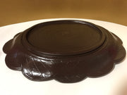 Syroco Wood Vintage Brown Oval Table Bowl/ Plate Fruit Bowl Centerpiece Large/Med