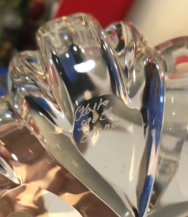 Kosta Boda Crystal “Olivia” Line Bowl by Anna Ehrner Vintage