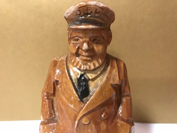 Syroco Wood 1940s Rare Captain of The Sea Ships Captain Yacht Captain Old World Figurine Collectable