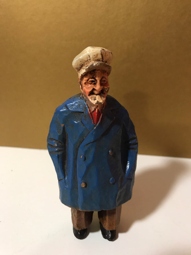 Syroco Wood 1940s Rare Captain of The Sea Ships Captain Funny Looking Captain Old World Figurine Collectable