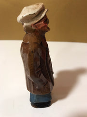 Syroco Wood 1940s Rare Captain of The Sea Ships Captain Funny Looking Captain Old World Figurine Collectable