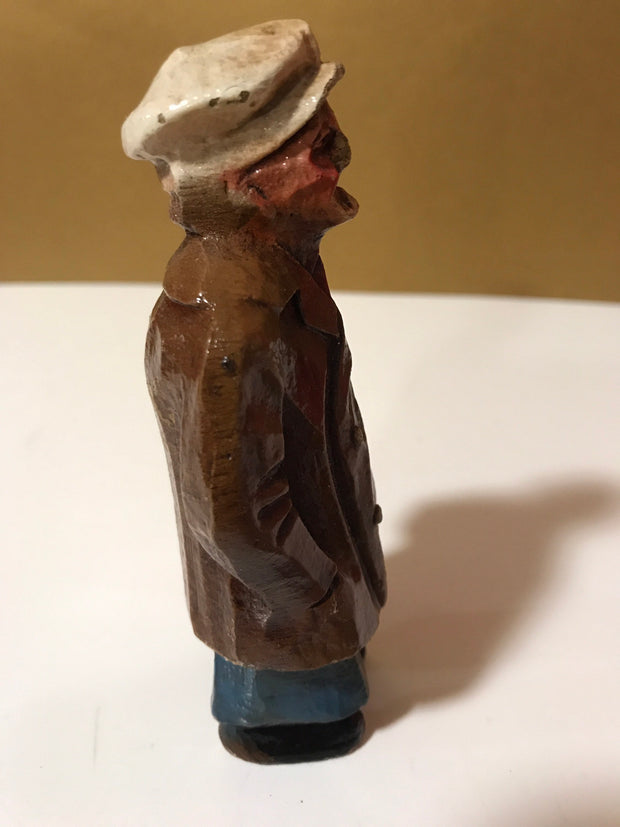 Syroco Wood 1940s Rare Captain of The Sea Ships Captain Funny Looking Captain Old World Figurine Collectable