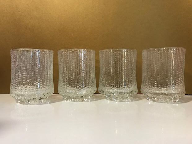 Vintage Iittala Finland Ultima Thule Drinking Glasses Mid-Century Modern Barware Scandinavian Ice Glass 4pc Set Cocktail Glasses