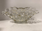 Vintage 1940s Large Bubble Clear Glass W/ Gold/Yellow Iridescence