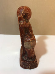Vintage 1949 Multi Prod Inc Thermometer Americana Wood Figurine Small boy with diaper