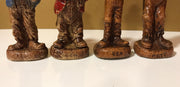 Syroco  Wood 1940s Beat Up Hillbilly Band Figurines 4 pc Set Collectable