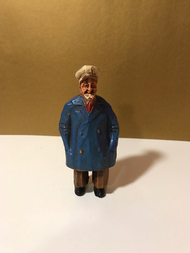 Syroco Wood 1940s Rare Captain of The Sea Ships Captain Funny Looking Captain Old World Figurine Collectable