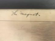 Antique Lithograph NEWSPAPER ART The Chicago Tribune “ The Magnet” 1925 Framed Print