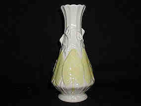 BELLEEK 7th Mark Vase Pottery Ireland Collectable Vase Green Nile