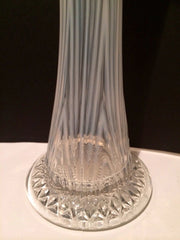 Antique 1907 Fenton Tree Trunk Vase White Opalescent