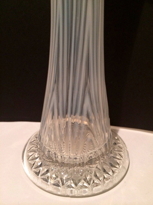 Antique 1907 Fenton Tree Trunk Vase White Opalescent