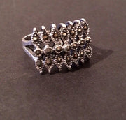 Sterling Silver 925 Marcasite  Ring Vintage