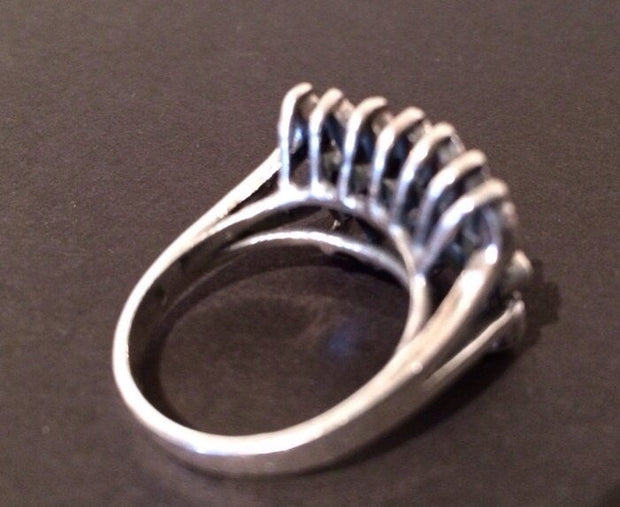 Sterling Silver 925 Marcasite  Ring Vintage