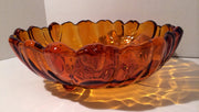 Amber Glass Scalloped bowl  by Colony by Indiana Glass Co Vintage