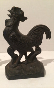 Antique Set  Rooster  Cast Iron Bookends/Doorstop Country Kitchen Cottage Chic 1925