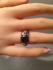 Sterling Silver Ring .925 shimmering prism cut SALE
