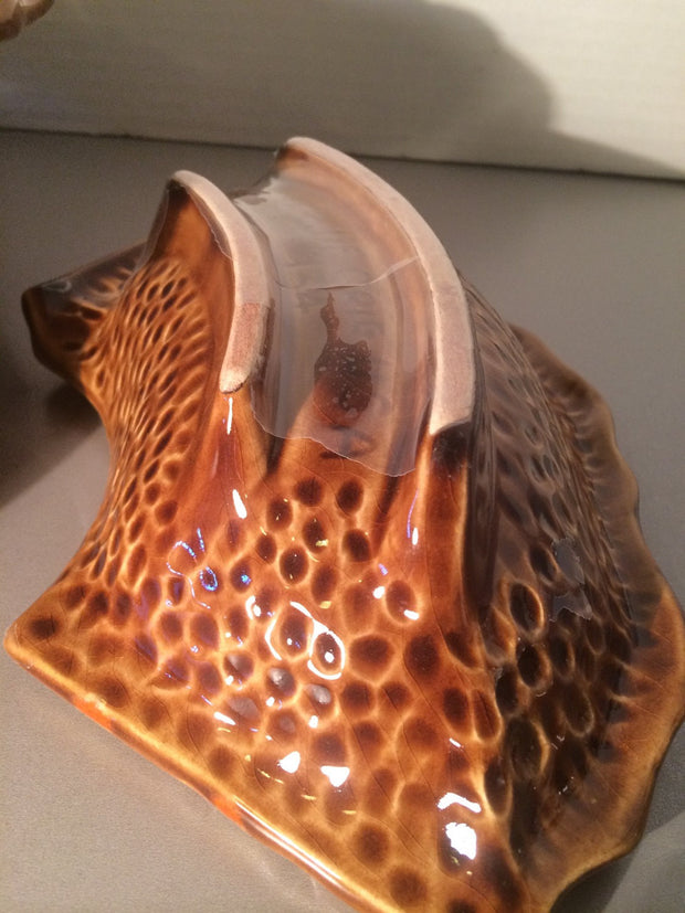 1960s California Originals  chip & dip Lazy Susan Lava Fire Pottery Party Bowls