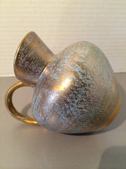 Stangl Antique Gold/Blue Jug w/Handle Collectable Pottery Mid Century 1950s