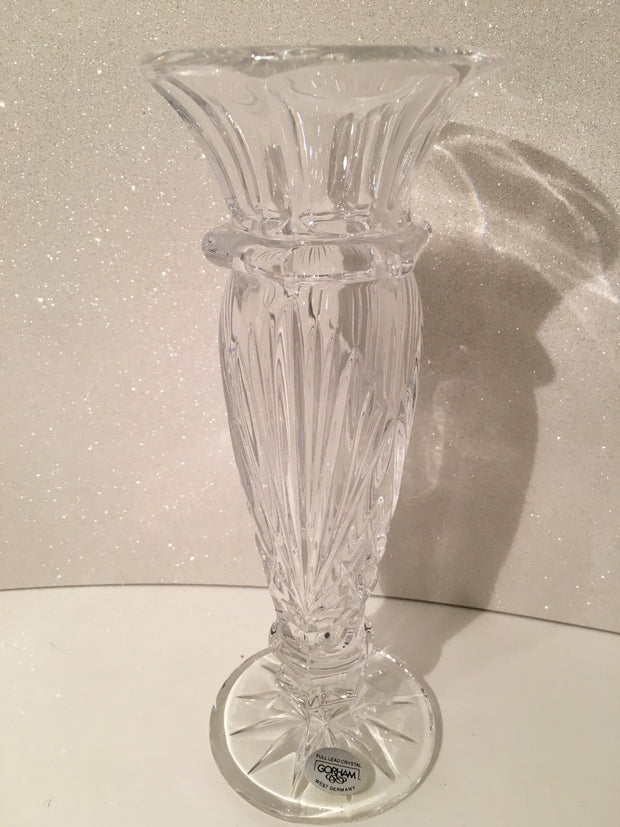 Vintage Gorham Crystal  Bud Vase Flower Centerpiece West Germany Small Bouquet