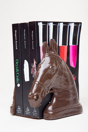VINTAGE 1940s Syroco Wood  Horse Head BOOKENDS Hand Painted