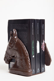 VINTAGE 1940s Syroco Wood  Horse Head BOOKENDS Hand Painted