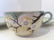 Lusterware Japan Dogwood 3pc tea Set Cup Saucer & Dessert Plate Vintage 1940s Collectable On Sale GET  20% Off When you Use Coupon Code