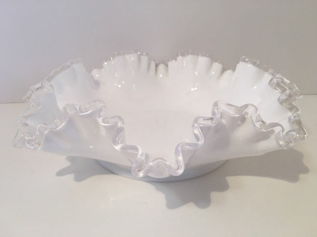 Fenton Silvercrest Ruffled Edge  bowl