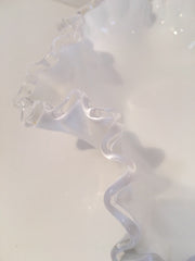 Fenton Silvercrest Ruffled Edge  bowl