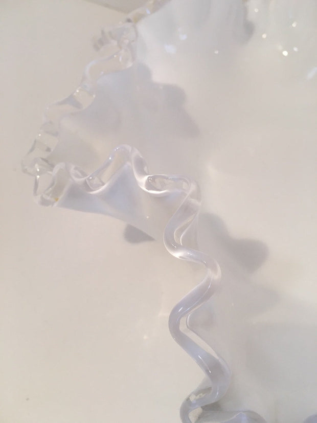 Fenton Silvercrest Ruffled Edge  bowl
