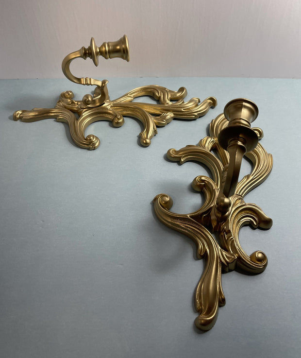 Vintage Wall Sconces Candleholders by T.M.C 2pc Set