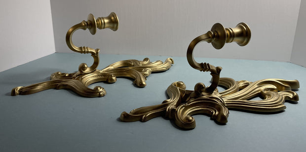 Vintage Wall Sconces Candleholders by T.M.C 2pc Set