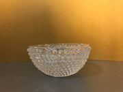 Vintage Clear Glass Hobnail Chunky Ashtray