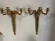 Ornate Metal Wall Sconces Candle Holders Wall Candelabra 2pc Set